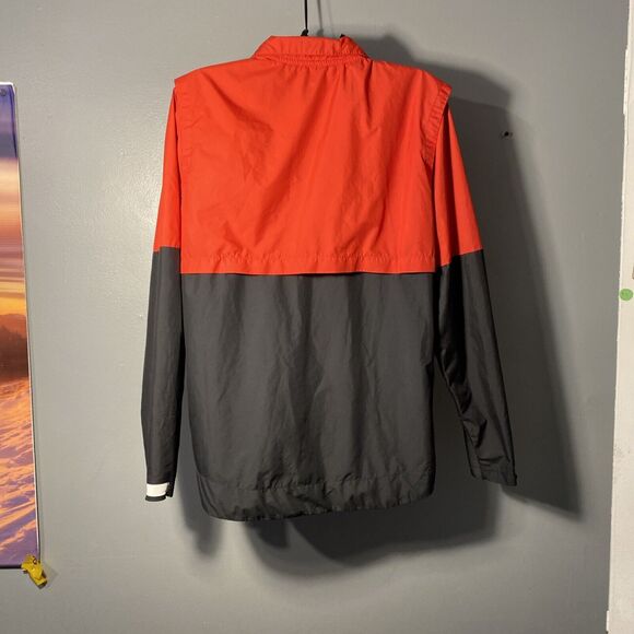Nike Womens Windbreaker Large Red Black 3/4 Zipper Red Black Mesh Lining‎ - Picture 3 of 6